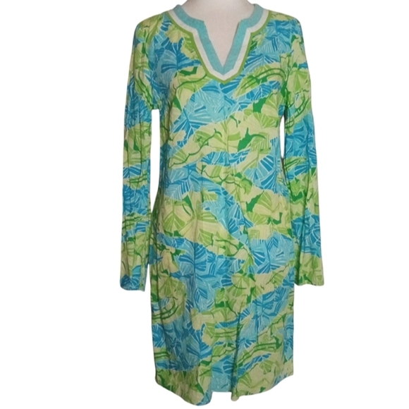 Lilly Pulitzer Alligator Alley Mini Length Tunic Dress Alligator Print Sz Small - Picture 1 of 7